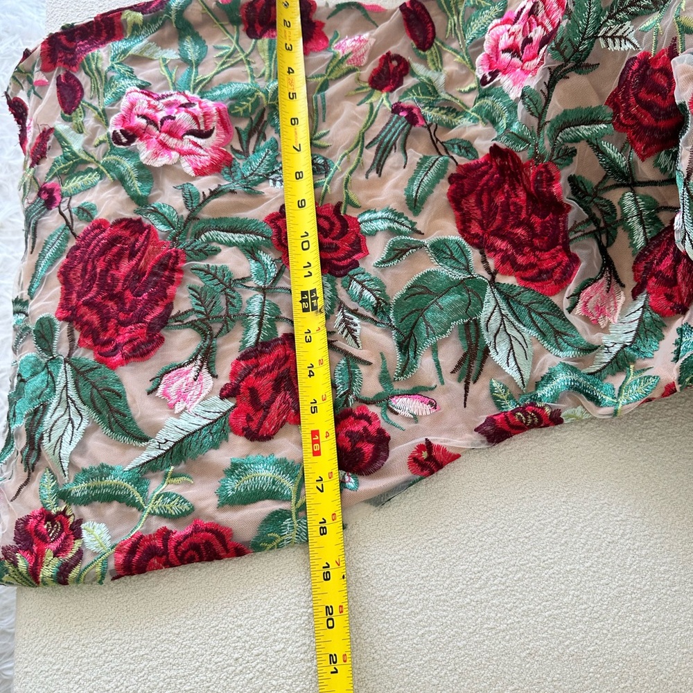 Long sleeve Flower Embroidery Mini dress Medium for @cstiggs16 - Picture 13 of 17